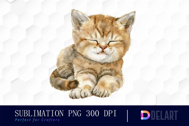Baby Cat Watercolor Clipart