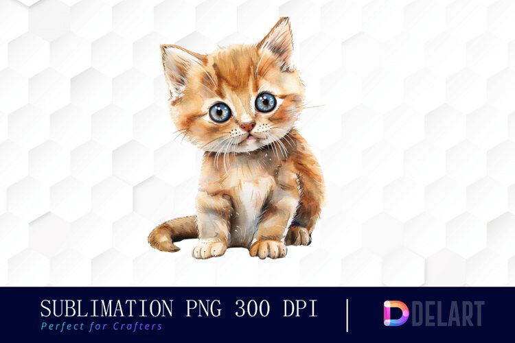 Baby Cat Sublimation PNG Clipart