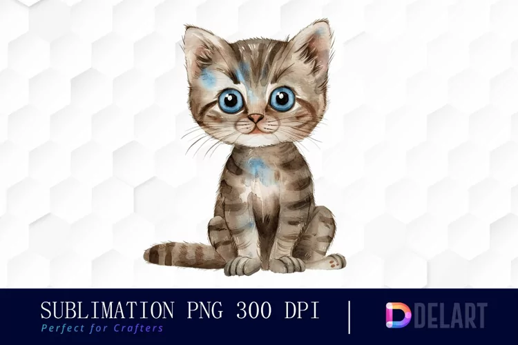 Baby Cat Sublimation PNG Clipart