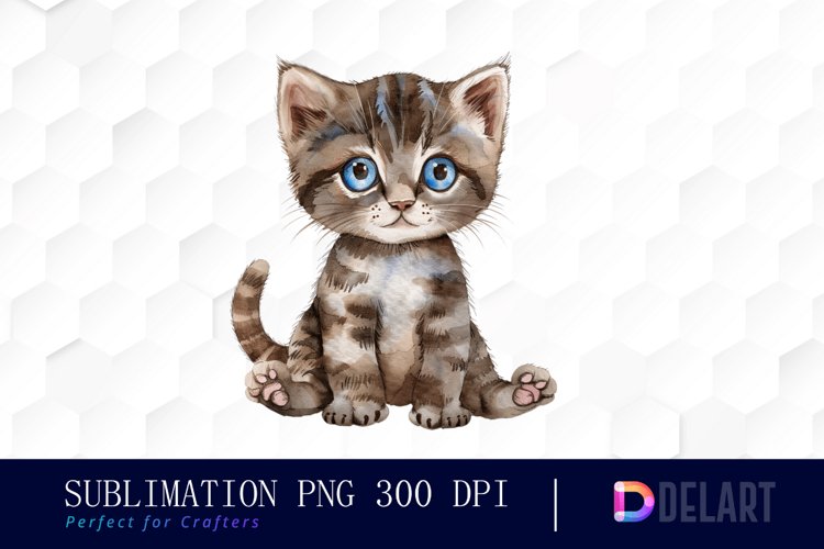 Baby Cat Illustration Clipart