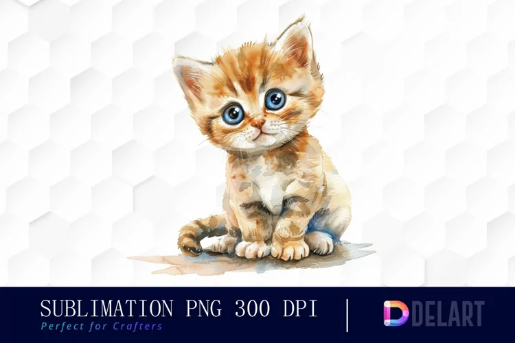 Baby Cat Illustration Clipart