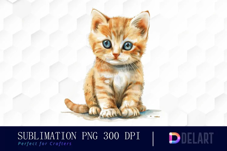 Baby Cat Sublimation PNG Clipart