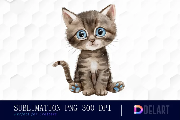 Baby Cat Sublimation PNG Clipart