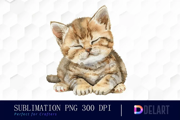 Baby Cat Sublimation PNG Clipart