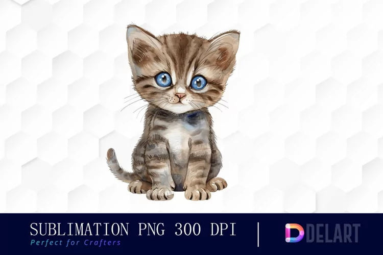 Baby Cat Sublimation PNG Clipart