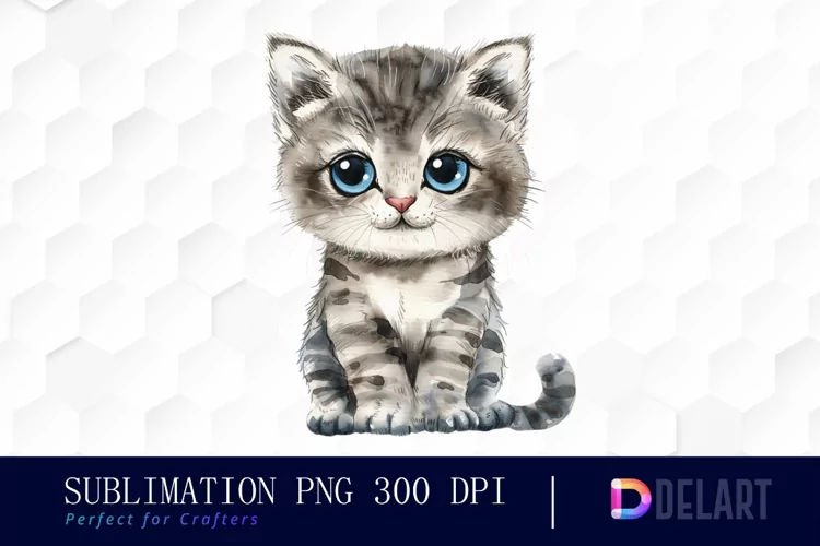 Baby Cat Illustration Clipart