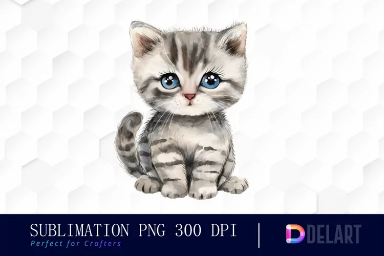 Baby Cat Illustration Clipart