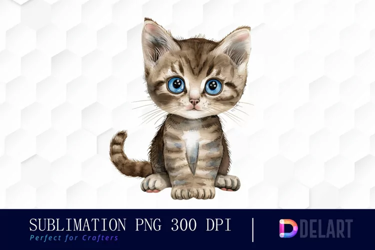 Baby Cat Sublimation PNG Clipart