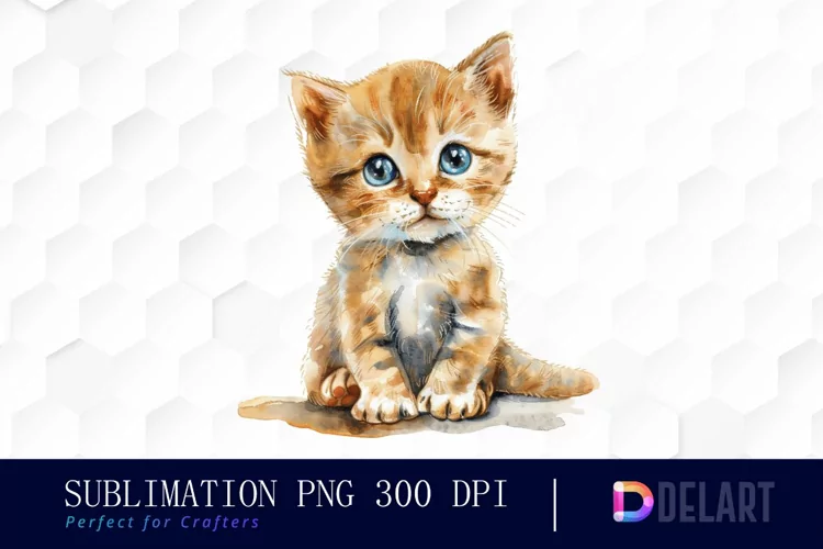 Baby Cat Illustration Clipart