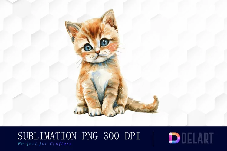 Baby Cat Illustration Clipart