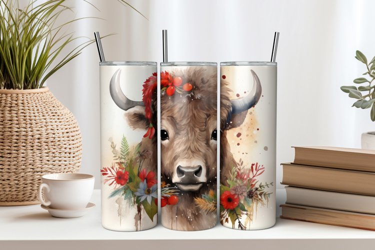 Baby Christmas Buffalo 20oz Tumbler Sublimation PNG