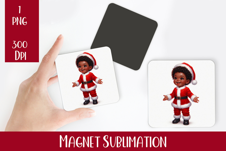 Magnet Sublimation Square| Baby Christmas png design