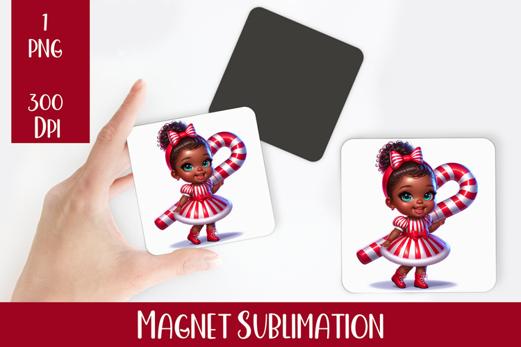 Magnet Sublimation Square| Baby Christmas png design