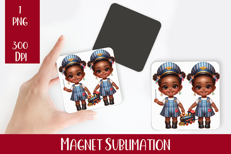 Magnet Sublimation Square| Baby Christmas png design