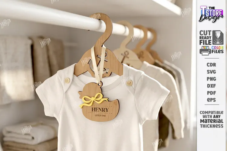 Baby Clothes Hanger Laser Cut | Nursery Clothes Hanger | CNC