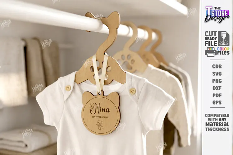 Baby Clothes Hanger Laser Cut | Nursery Clothes Hanger | CNC