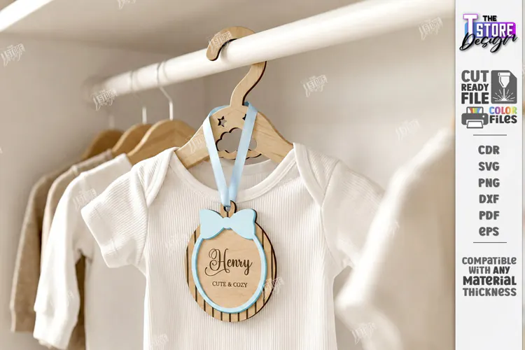 Baby Clothes Hanger Laser Cut | Nursery Clothes Hanger | CNC