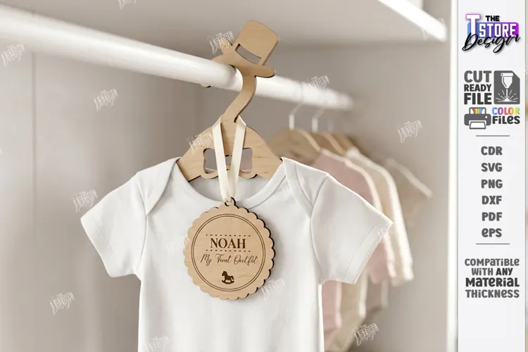 Baby Clothes Hanger Laser Cut | Nursery Clothes Hanger | CNC