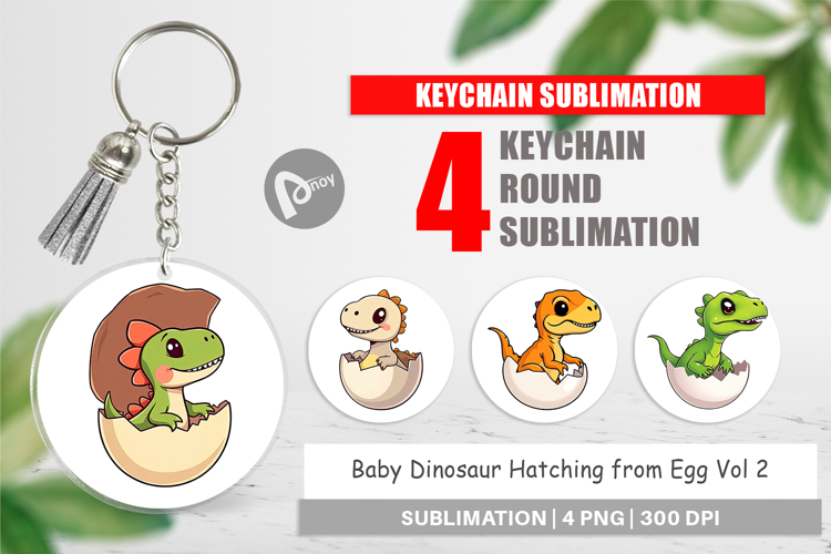 Keychain Hatching Baby Dinosaur