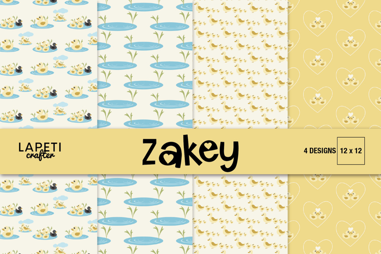 Baby Duck Digital Papers, Nursery Scrapbook Patterns