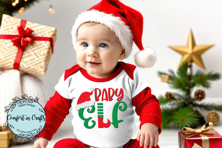 Baby Christmas Elf SVG and Sublimation