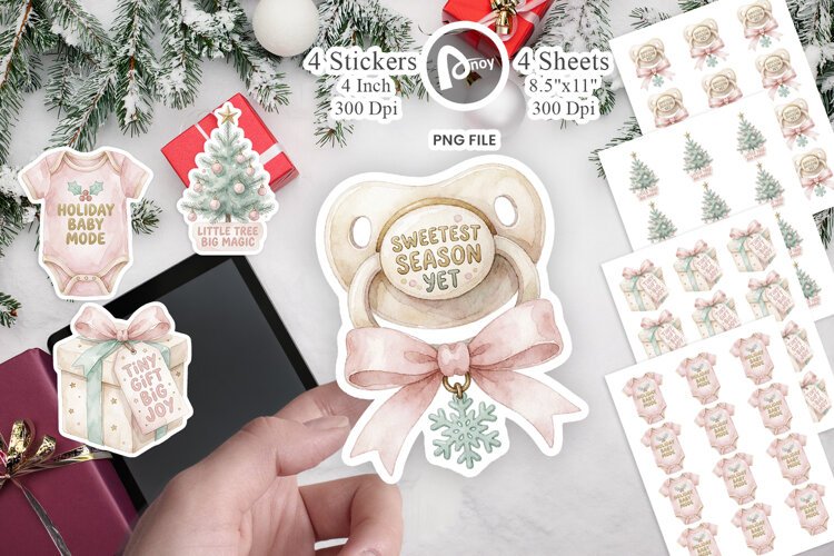 Baby's First Christmas Keepsakes Sticker example image 1