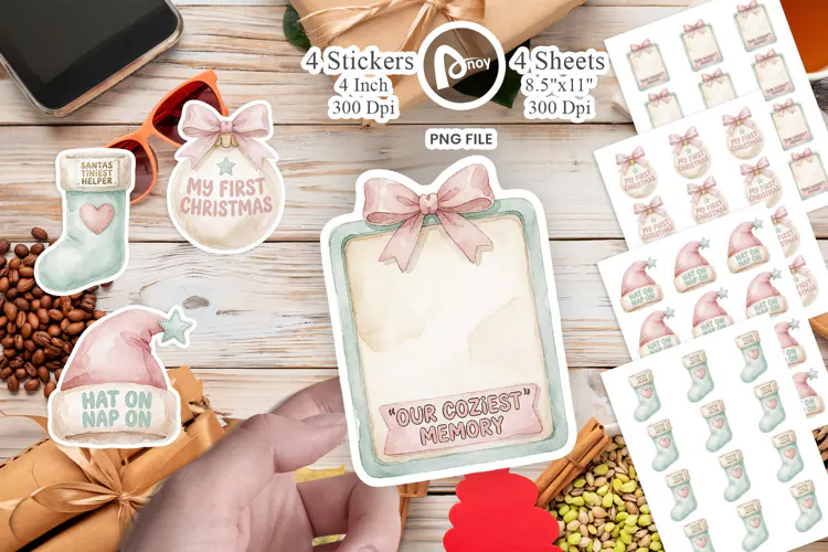 Baby's First Christmas Keepsakes Sticker
