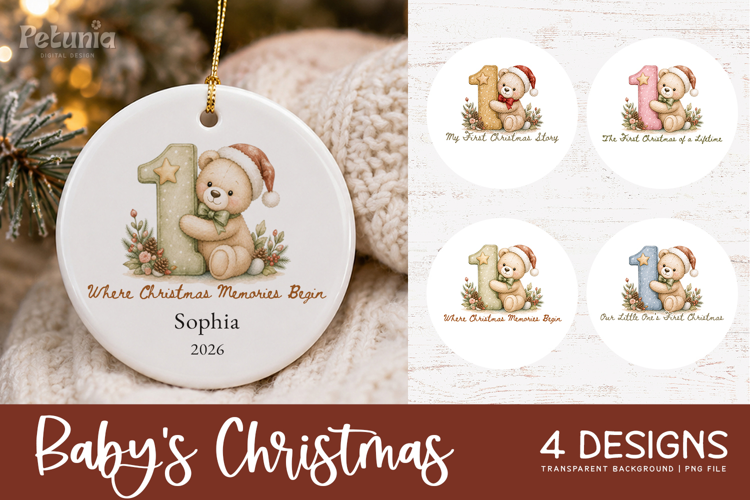 Baby First Christmas Ornament | Christmas Ornament PNG