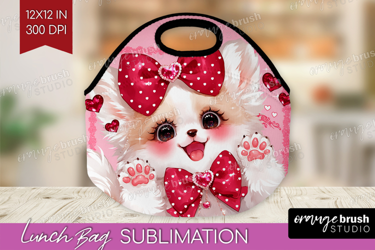 Baby Fox Valentine Lunch Bag Cute Valentines Day Lunch Bug