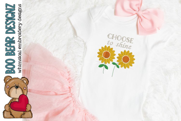 Choose to shine embroidery design example image 1