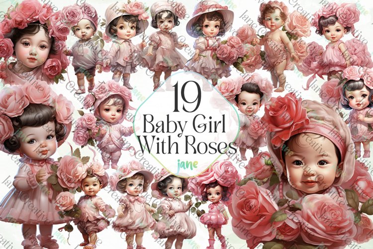 Baby Girl Clipart Image 8