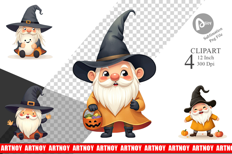 Baby Gnome Halloween Clipart