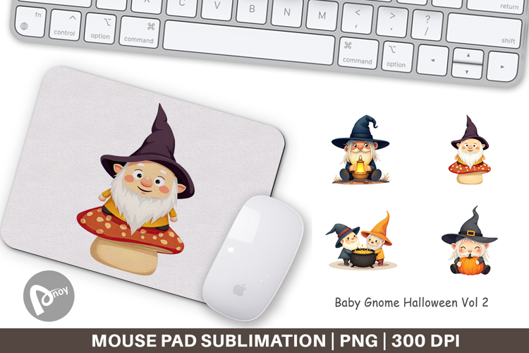 Mouse Pad Baby Gnome Halloween