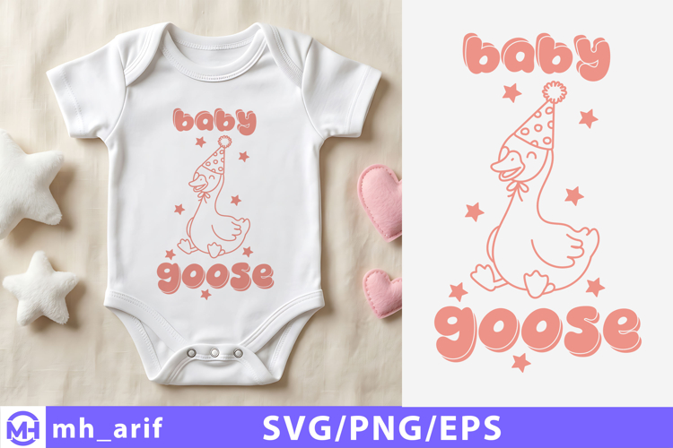 Baby   Kids Goose SVG PNG T-shirt Design