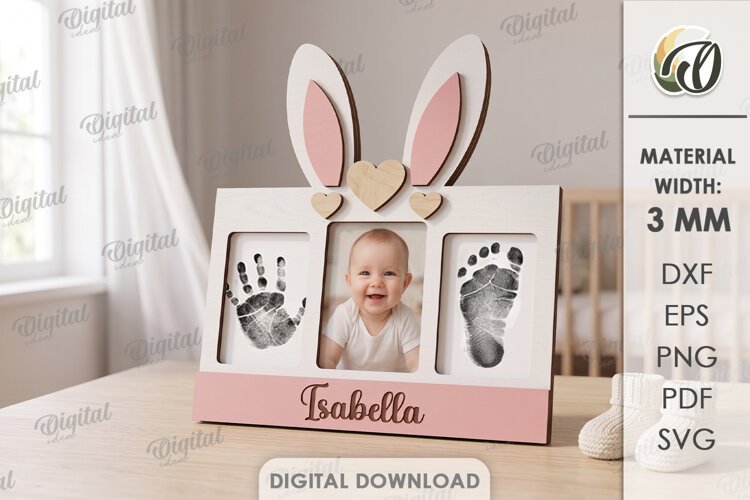 Personalized Baby Handprint and Footprint Frame (6919295)