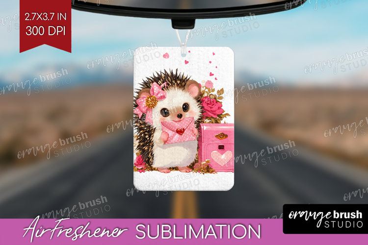 Baby Hedgehog Valentine Air Freshener PNG Cute Valentines