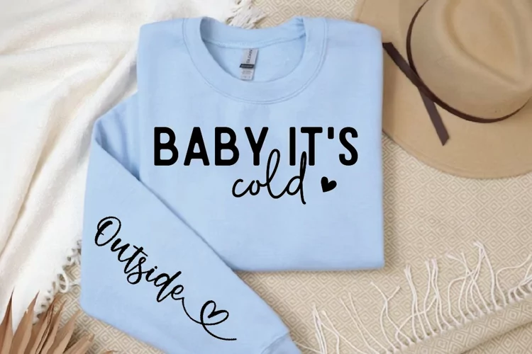 Baby It's Cold SVG, Sleeve SVG Design