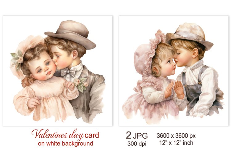 Love Valentines day card, Cute Baby Valentine sublimation