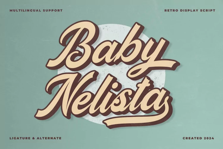 Baby Nelista | Retro Display Script
