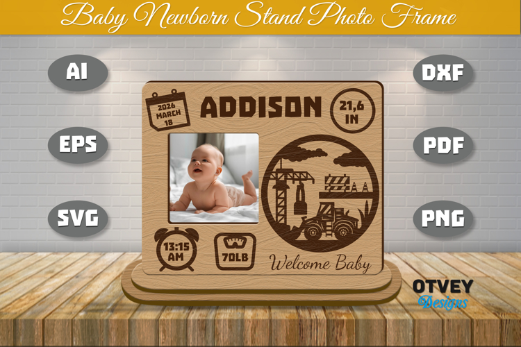 Newborn Baby Photo Frames Lasercut