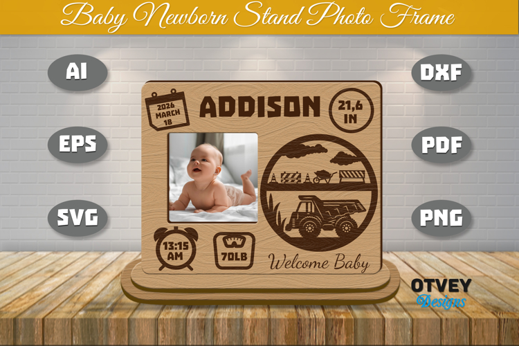 Newborn Baby Photo Frames Lasercut
