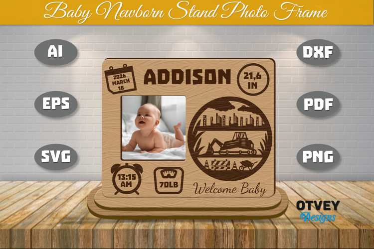Newborn Baby Photo Frames Lasercut