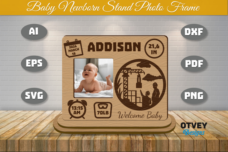 Newborn Baby Photo Frames Lasercut