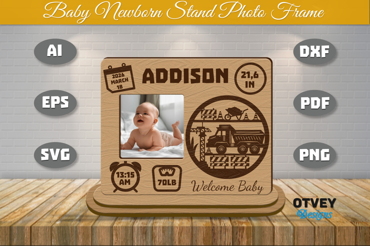 Newborn Baby Photo Frames Lasercut