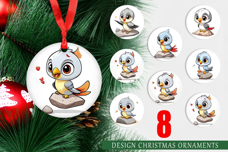Christmas Ornaments Baby Nightingale Illustration