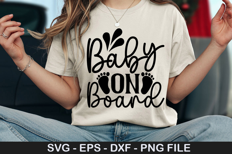 Baby on Board SVG - Pregnancy Design