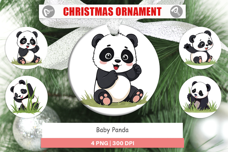 Ornament Cute Baby Panda