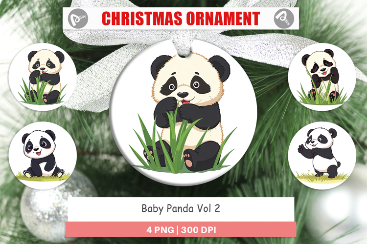 Ornament Cute Baby Panda