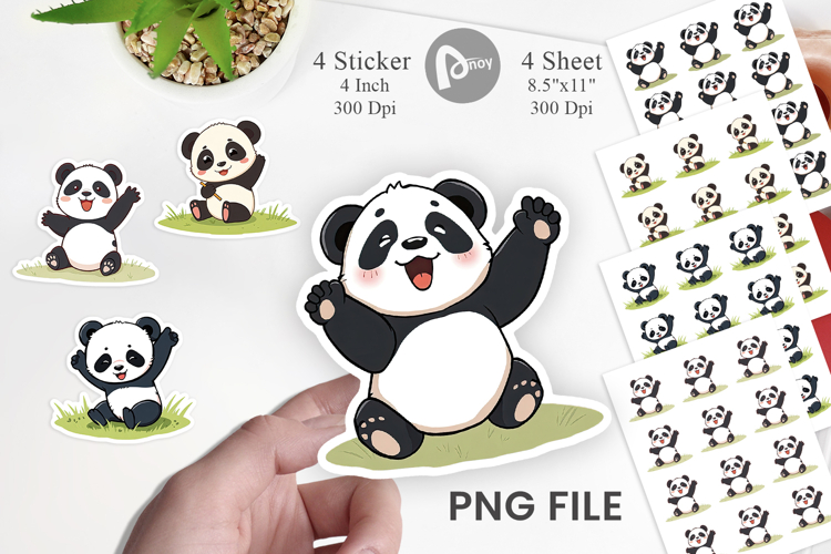 Cute Baby Panda Sticker