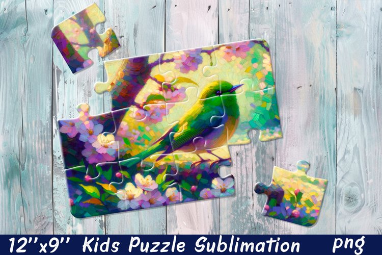 Cartoon bird spring | Summer Flower Sublimation Puzzle